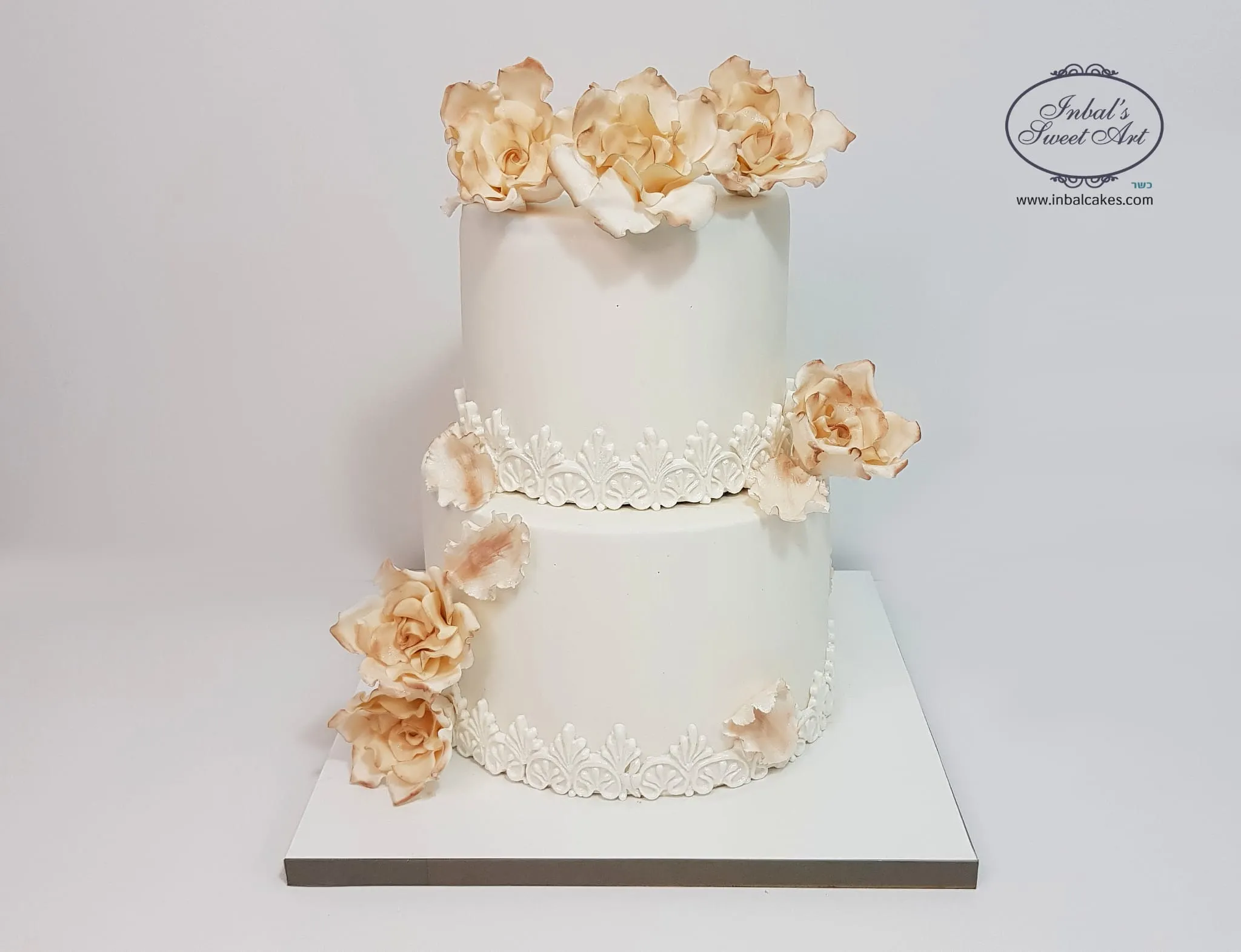 עוגת חתונה ענבל שלו עוגת קומות מעוצבת אישית